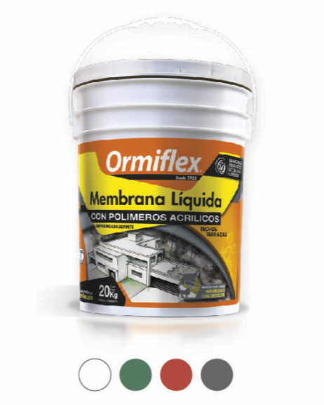 Membrana líquida acrílica Ormiflex, balde de 10 kg